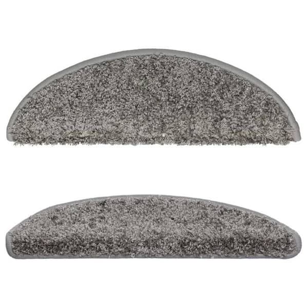 Maison Exclusive - Trappmatta 10 delar 56 x 17 x 3 cm Grå Halvcirkel Grå