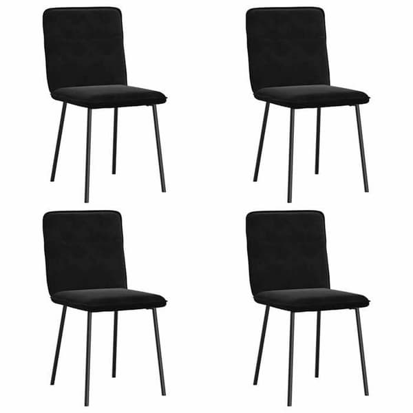 Maison Exclusive - Matstolar set om 4 Svart Sammet