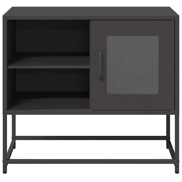 Maison Exclusive - Sort TV-møbel 68x39x60,5 cm stål Svart