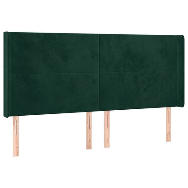 Maison Exclusive - LED-pääty, tummanvihreä 203x16x118/128 cm sametti Mörkgrön
