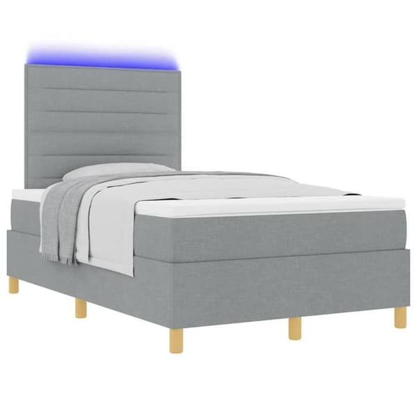 Maison Exclusive - LED-jousipatja Harmaa 120 x 190 cm kangas Ljusgrått