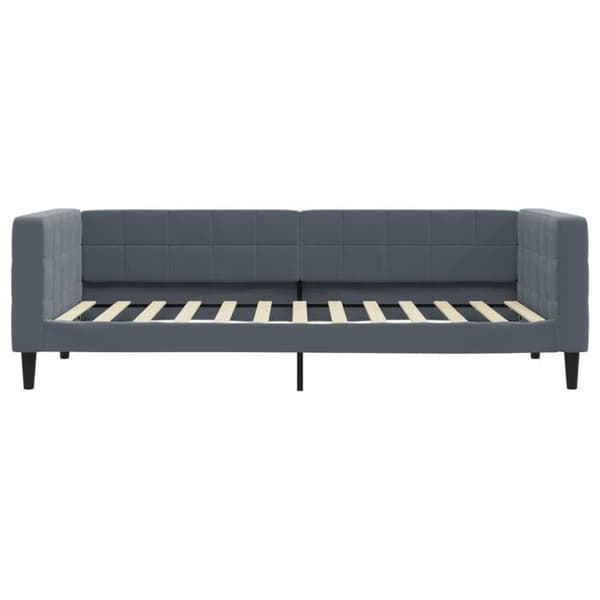Maison Exclusive - Sengebænk uden madras grå mørk 90x200 cm fløjl