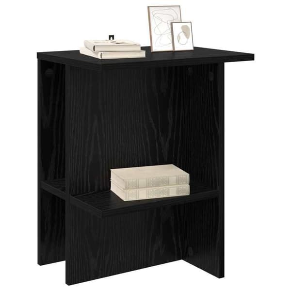 Bord - EKSKLUSIV HUS - Sort eg - 40×30×49 cm - Ingeniørtræ - Moderne svart ek