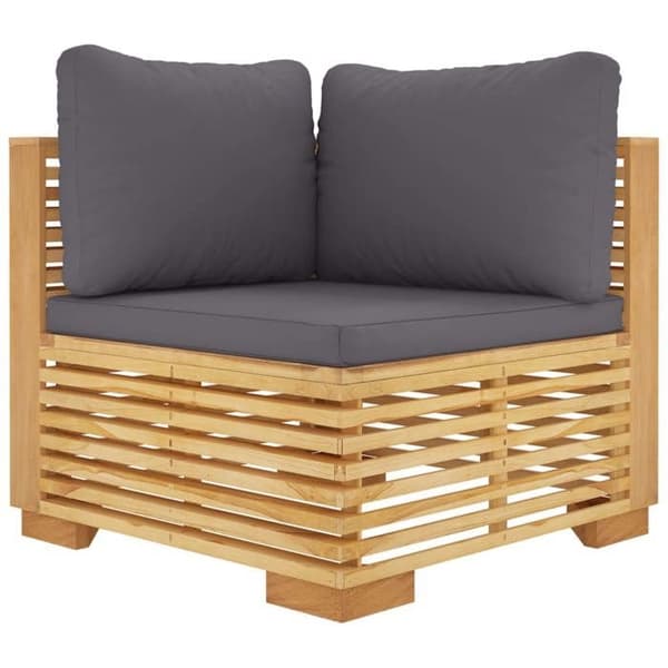 Maison Exclusive - Havegruppe 6 stk med puder i solid teaktræ