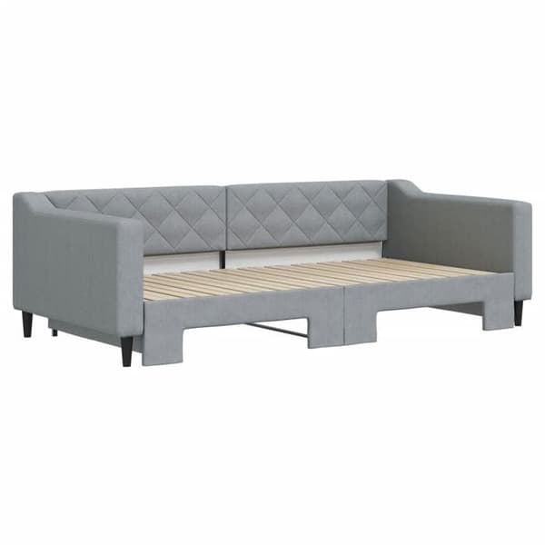 Maison Exclusive - Sovesofa med udtræk uden madras lys grå 100x200 cm