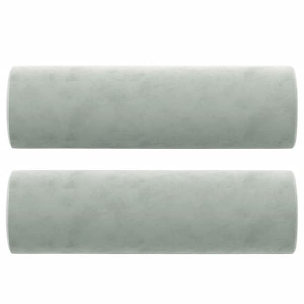 Soffa 2 platser - Maison Exclusive - Ljusgrå sammet - Metallram - Polstrade armstöd ljusgrått