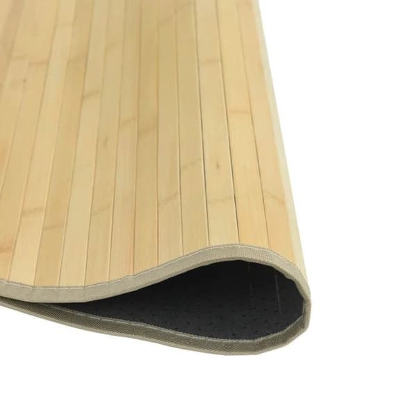 Maison Exclusive - Rund matta i ljus naturlig bambu 80 cm