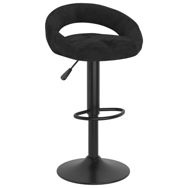 Maison Exclusive - Barstolar set om 2 svart sammet