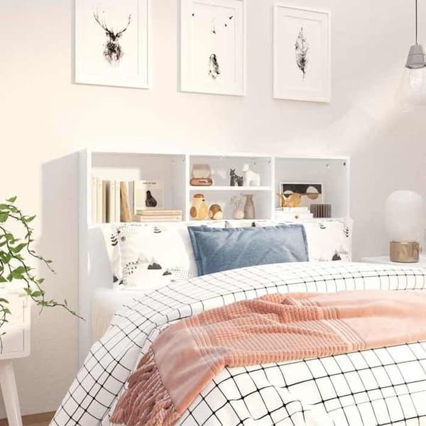Hovedgærde - EKSKLUSIV HUS - 120 x 19 x 103,5 cm - Hvid - Spånplader - 4 rum Vit