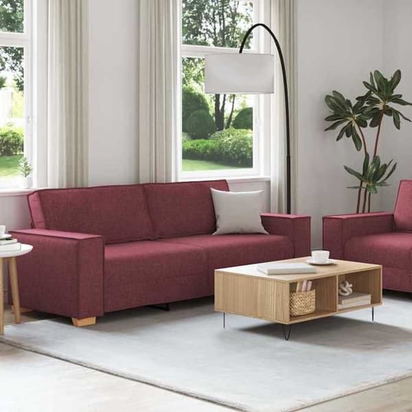 Maison Exclusive - Sæt af 2 sofaer med puder i bordeaux stof