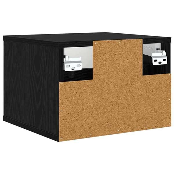 Væghylde - MAISON EXCLUSIVE - AACHEN - Sort eg - 2 stk - 36 x 33 x 25 cm svart ek