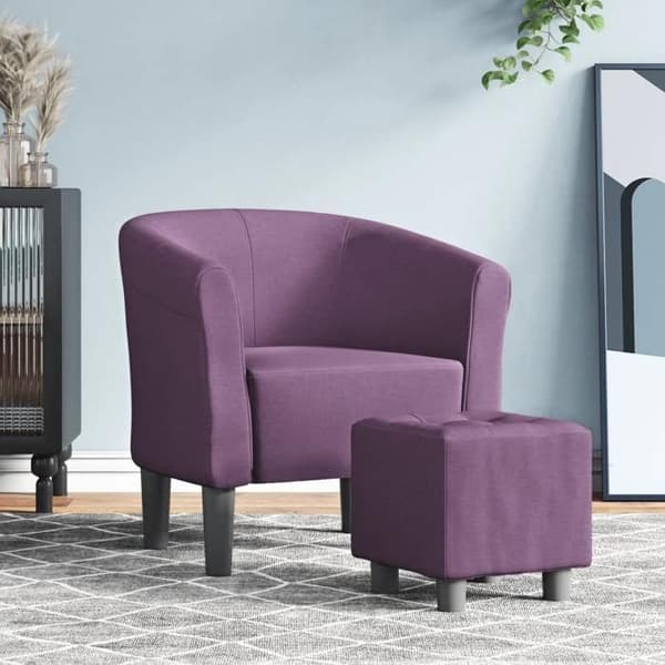 Maison Exclusive - Cabrioletstol med lila tygfotstöd Violett
