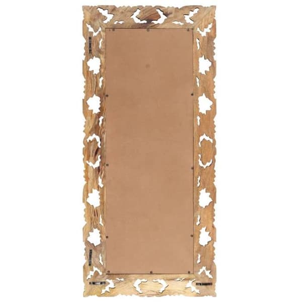 Maison Exclusive - Håndskåret spejl Brun 110x50 cm Mango træ brun