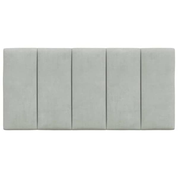 Maison Exclusive - Huvudgavelkudde Hanko ljusgrå 100 cm sammet