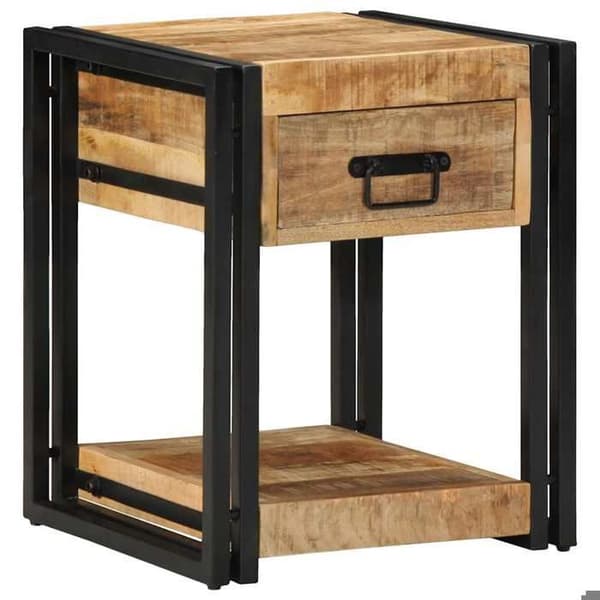 Maison Exclusive - Natborde (2 stk) 40x40x50 cm Massivt rå mango træ