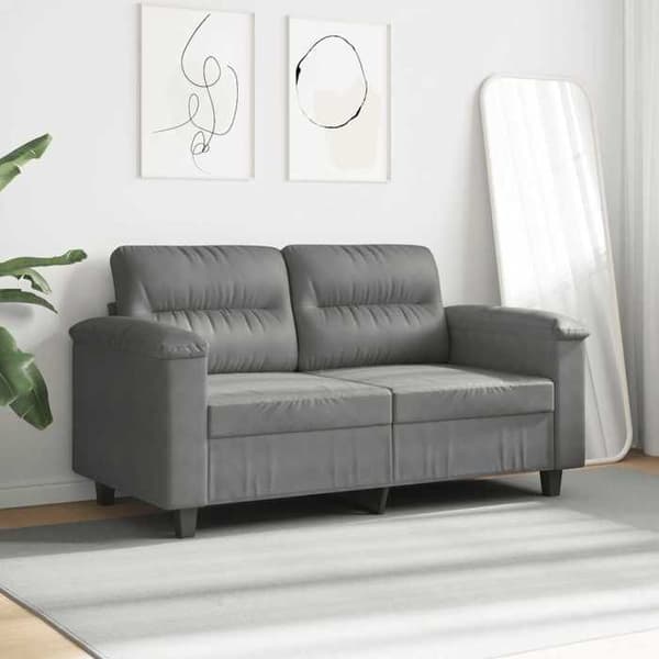 Maison Exclusive - Soffa 2-sits Grå mörk 120 cm Mikrofiber