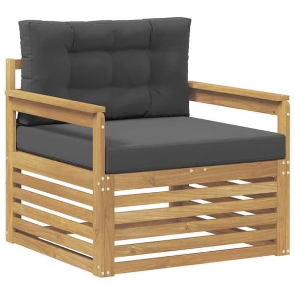 Maison Exclusive - Utomhussoffa i polyester vit och antracit