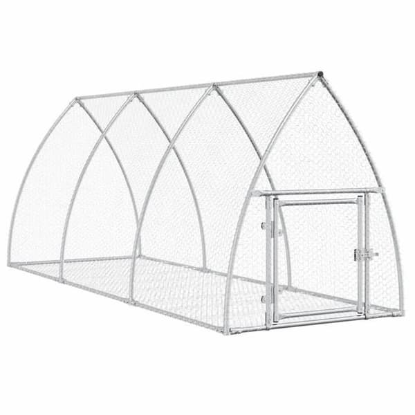 Exklusivt hus - Silverfärgad klapp 105x300x120 cm galvaniserat stål