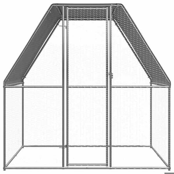 Maison Exclusive - Silver- och grå hönshus 2x2x2 m galvaniserat stål Silver och grått