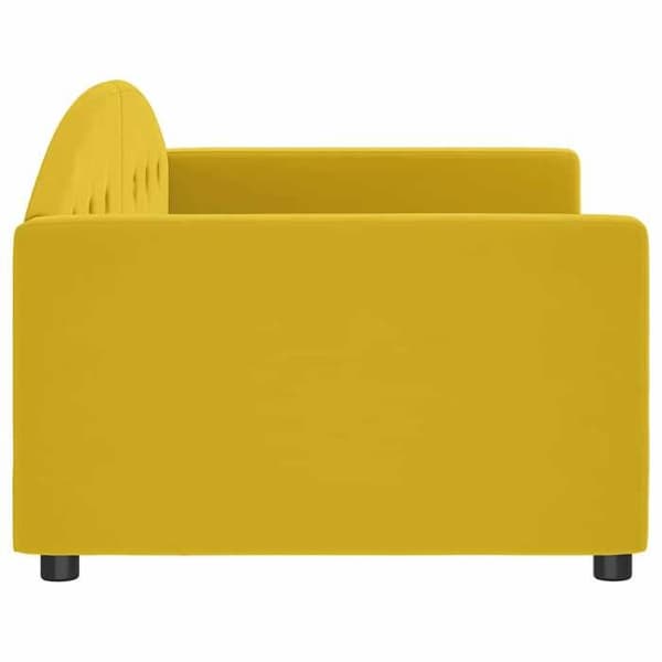 Maison Exclusive - Sängsoffa utan madrass gul 90x200 cm sammet Gul