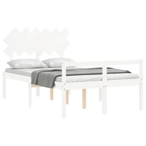 Lit - Maison Exclusive - Vit - Massivt trä - Sitt höjd 45 cm Vit