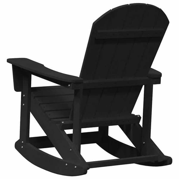 Maison Exclusive - Musta HDPE keinutuoli Adirondack