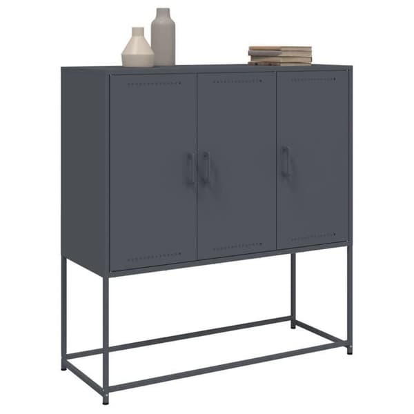 Maison Exclusive - Buffé hög antracit 100,5x39x107 cm stål