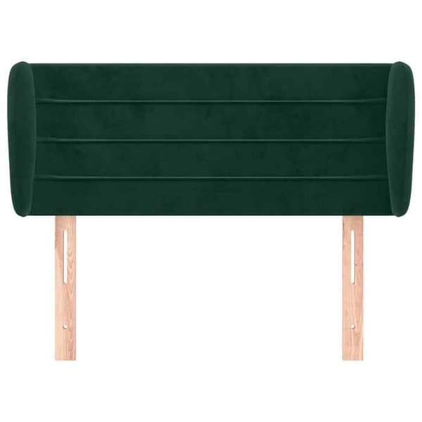 Maison Exclusive - Päätylevy korvilla Tummanvihreä 103x23x78/88 cm Sametti mörkgrön