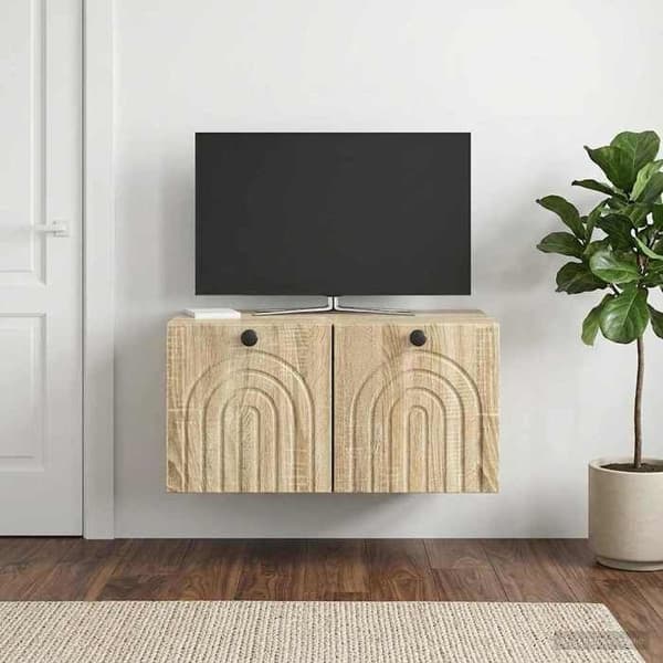Exklusivt Hem - Väggmonterad TV-möbel Väggmontering Ek Sonoma 59,5 x 41 x 30 cm