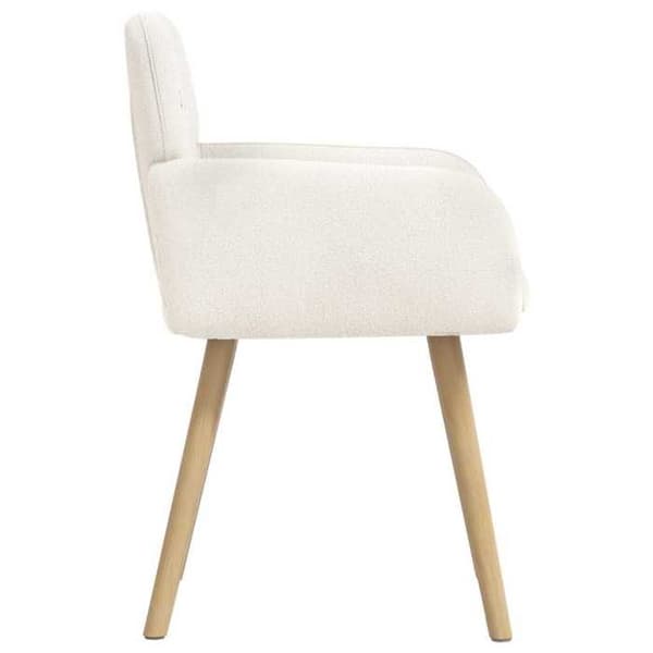 Maison Exclusive - Spisestuestole 2 stk Bouclé Creme 59 x 56,5 x 85 cm Grädde
