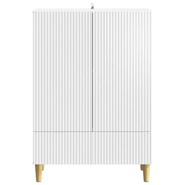 Buffet - EKSKLUSIVT HUS - 66 x 34,5 x 95 cm - Hvid - Spånplade - Justerbare hylder Vit