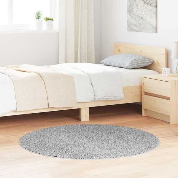 Shaggy-matto - MAISON EXCLUSIVE - 120 x 120 cm - Liukumaton - Harmaa - Polypropeeni Grå