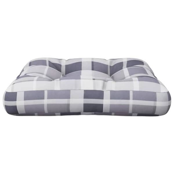 Maison Exclusive - Kudde av pallgrå rutor 58x58x10 cm tyg