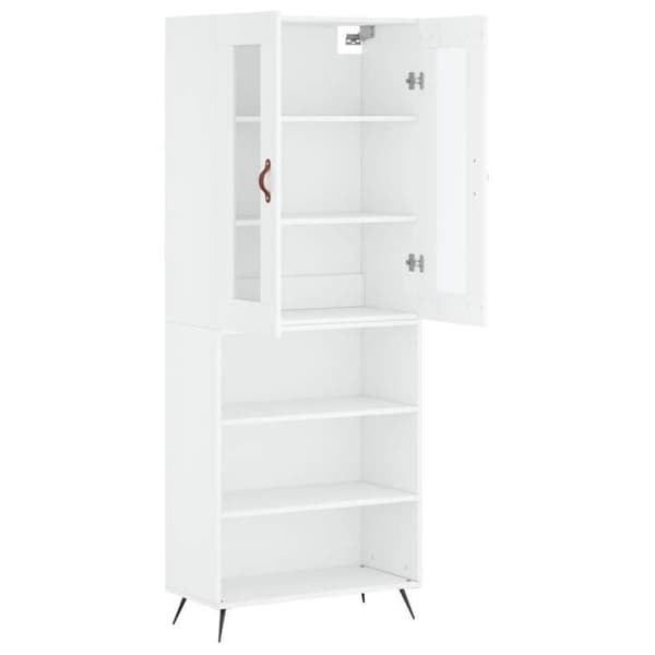 Maison Exclusive - Buffé hög Vit 69,5x34x180 cm Ingenjörsträ