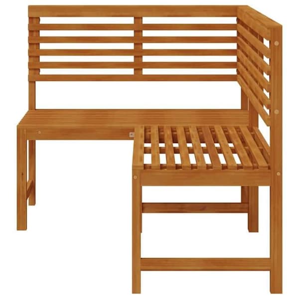 Maison Exclusive - Hörnbänk för trädgård 140 cm Solid akaciaträ