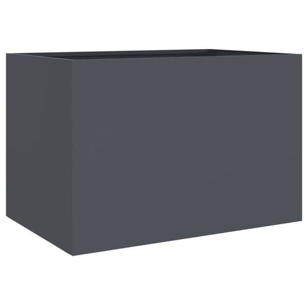 Jardinière - MAISON EXCLUSIVE - 62x47x46 cm - Koldvalset stål - Antracit - Rektangulær antracit