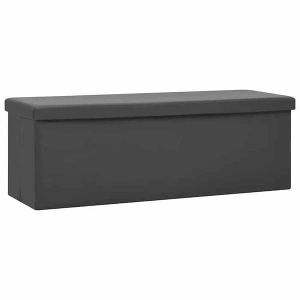 Maison Exclusive - Fällbar förvaringsbänk Grå PVC