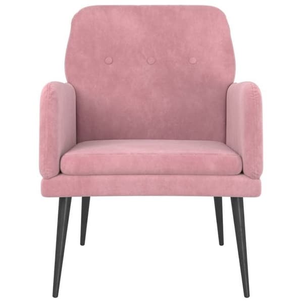 Maison Exclusive - Vaaleanpunainen nojatuoli 62x79x79 cm sametti