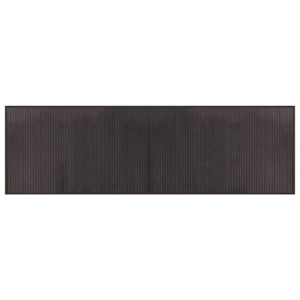 Maison Exclusive - Mørkebrun rektangulær tæppe 60x200 cm bambus mörkbrun
