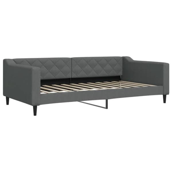 Maison Exclusive - Dagbädd med mörkgrå madrass 100x200 cm tyg Mörkgrå
