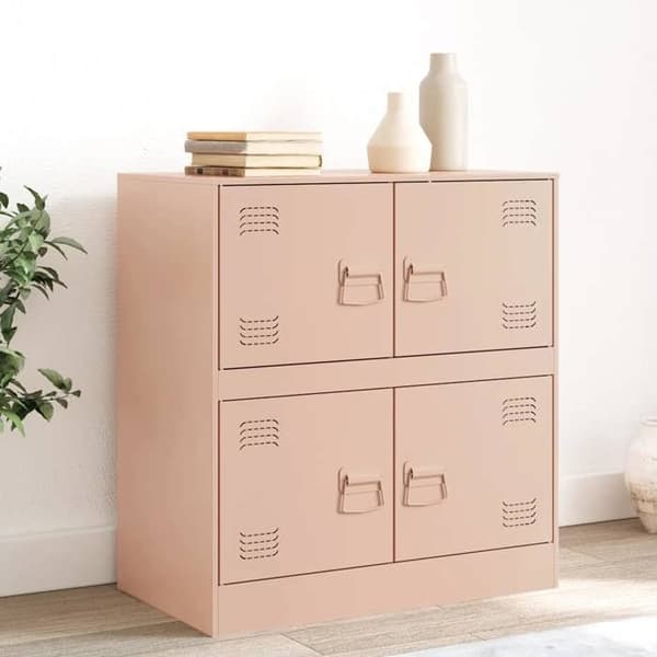 Maison Exclusive - Buffet rosa 67x39x73 cm stål