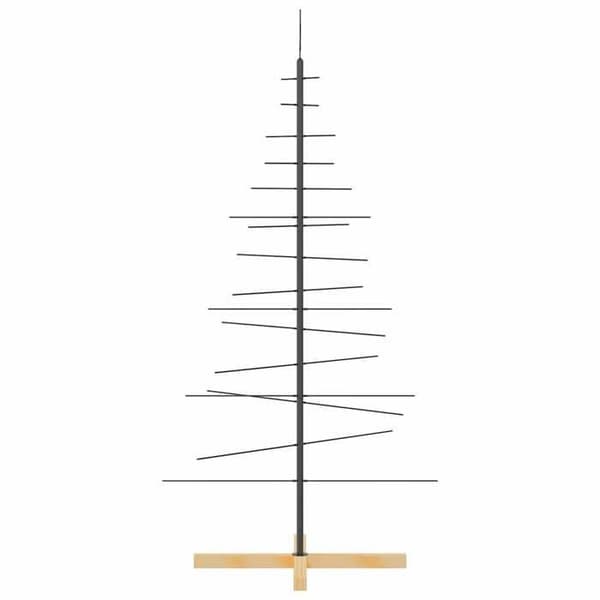 Maison Exclusive - Metal juletræ med sort træbund 150 cm