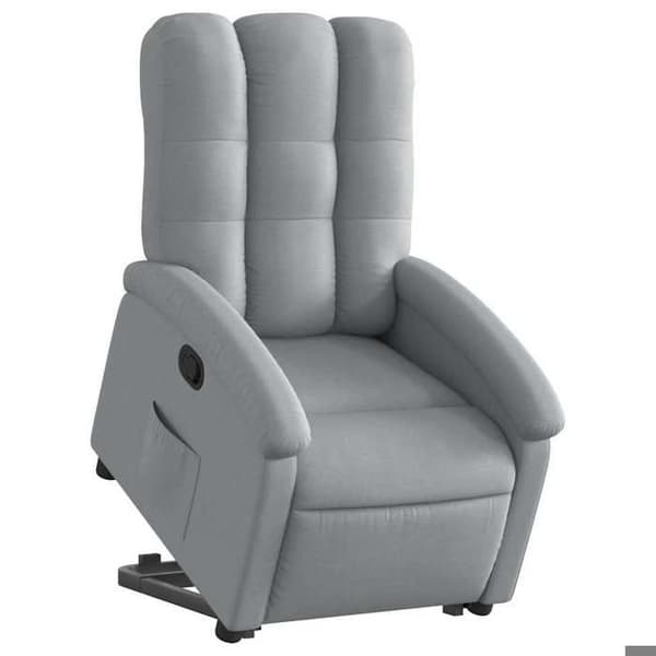 Maison Exclusive - Lätt grå recliner i tyg ljusgrått
