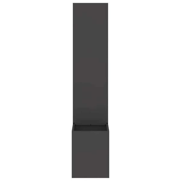 Havemur - EKSKLUSIV HUS - 32 x 32 x 150 cm - Sort - Robust stål - Mat finish Svart
