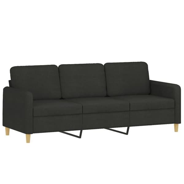 Maison Exclusive - 4-delars soffgrupp med kuddar Svart Tyg