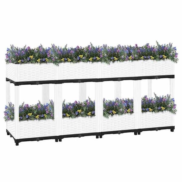 Maison Exclusive - Hævet seng 160x40x71 cm Polypropylen Vit
