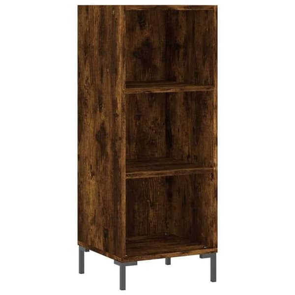 Maison Exclusive - Buffé ek rökig 34,5x32,5x90 cm ingenjörsträ