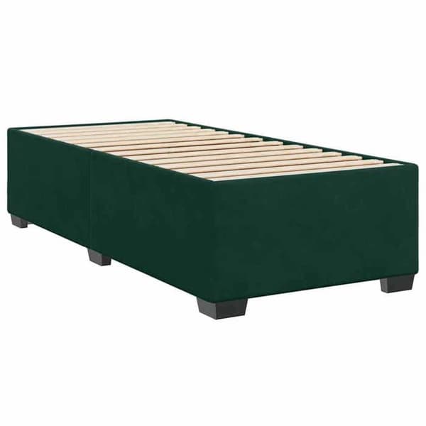 Maison Exclusive - Sängram utan madrass mörkgrön 90x200 cm sammet