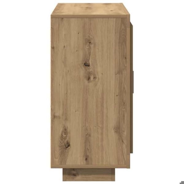 Buffet - EKSKLUSIVT HUS - 92x35x75 cm - Ingeniørtræ - Stort opbevaringsrum - Væghængt montering Ek