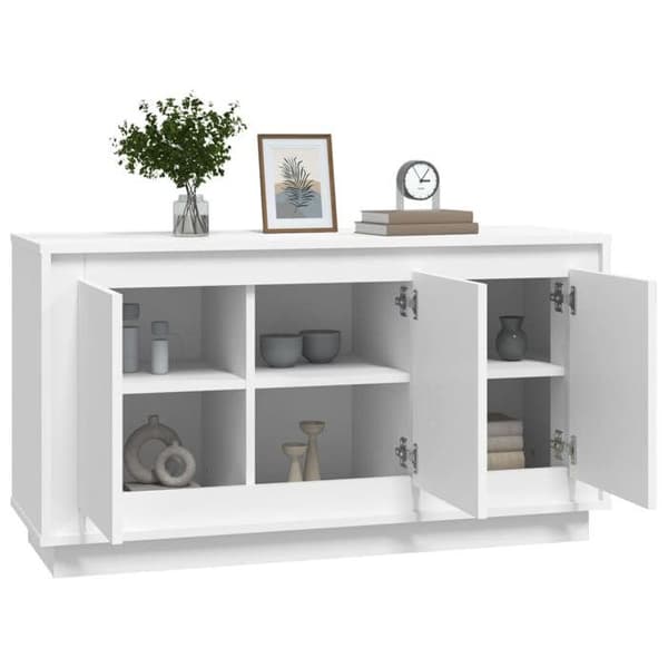 Maison Exclusive - Vit buffé 102x35x55 cm ingenjörsträ
